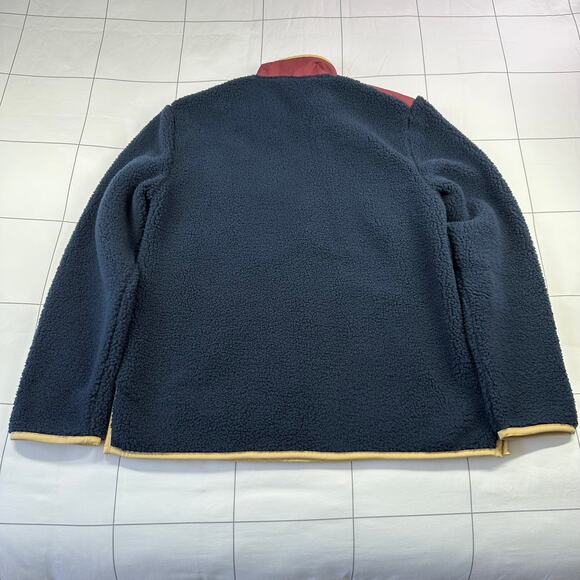 L.L.Bean Sweatshirt Women Small Blue Marine 1912 Heritage Fleece 1/4 Zip Pockets - Picture 2 of 7